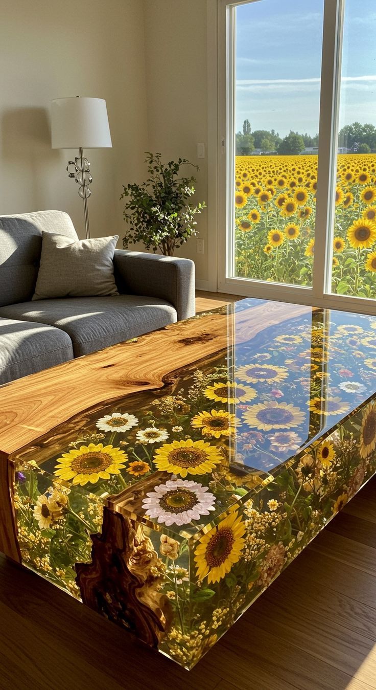 Floral Resin Tables